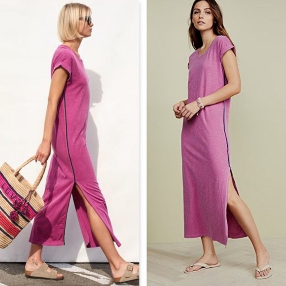 Sundry Dresses & Skirts - Sundry | Side Stripe Knit Purple Maxi Dress